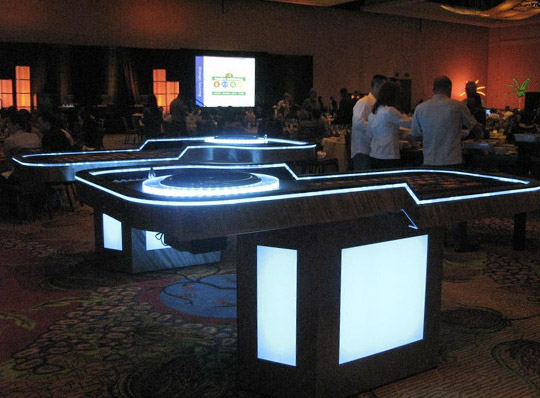 Lighted Roulette Table 
        for Casino Parties