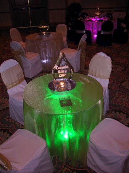 Green, Lighted, Cocktail Tables ( lo-boy ) sit down